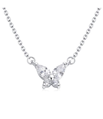 Luminous Butterfly Silver Necklace SPE-5669